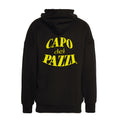 Felpa nera cappuccio original Pedro fluo