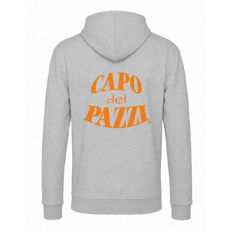 Felpa grigia cappuccio original Pedro fluo