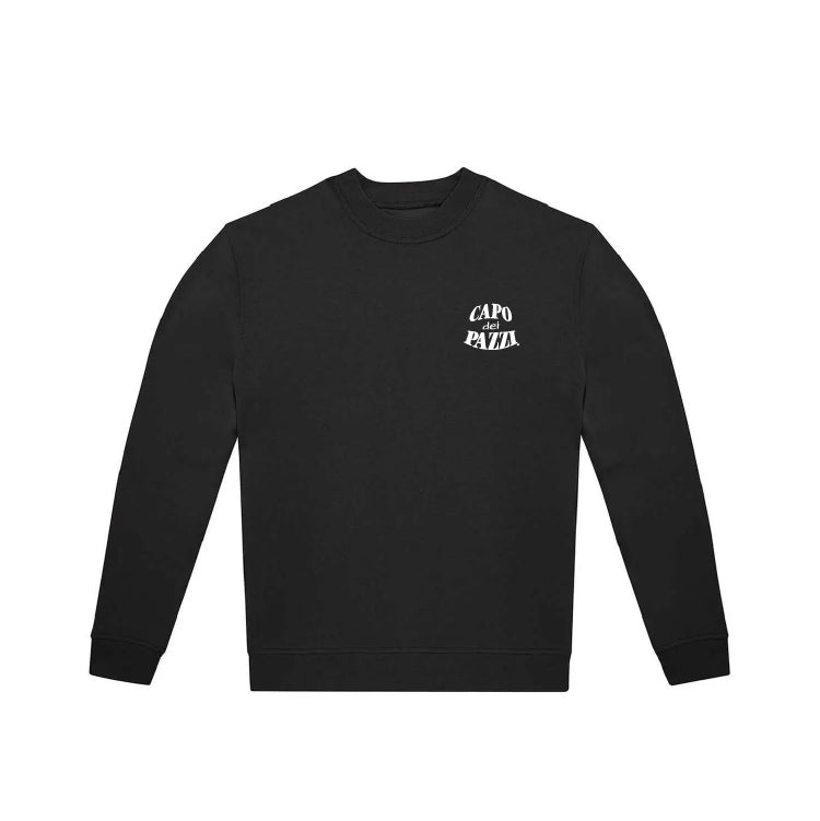 Felpa girocollo nera