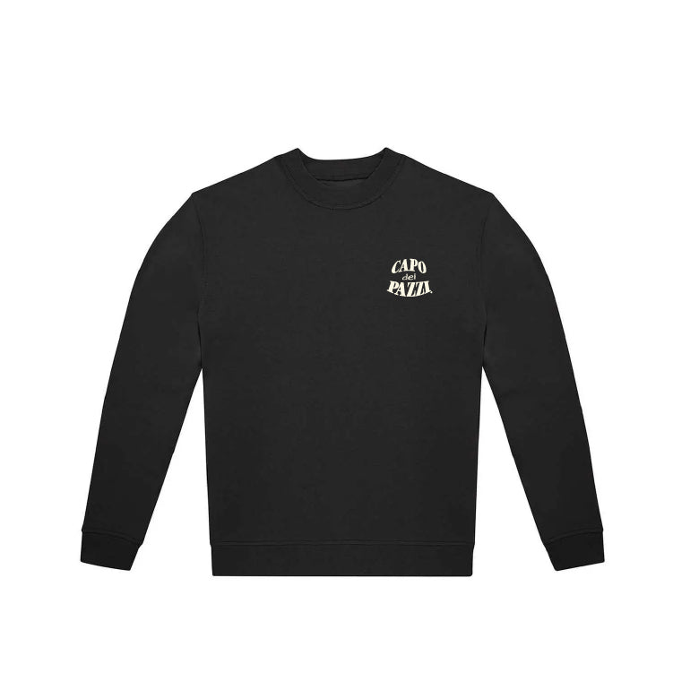 Felpa girocollo nera