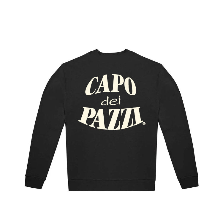 Felpa girocollo nera