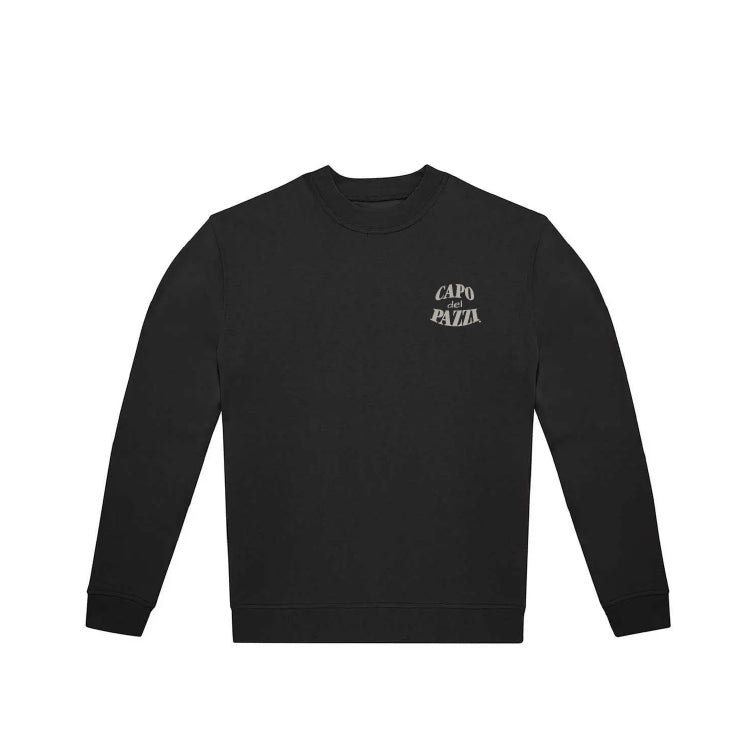 Felpa girocollo nera