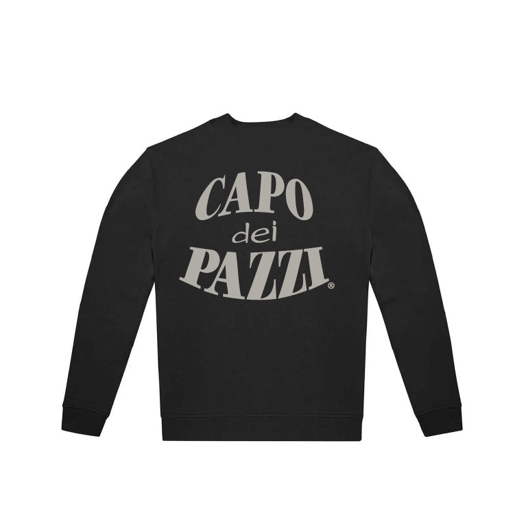 Felpa girocollo nera