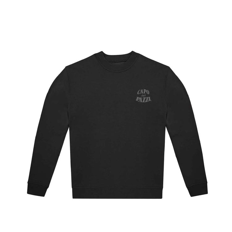 Felpa girocollo nera