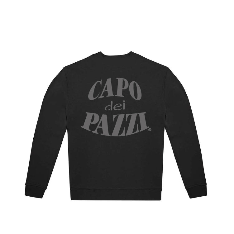 Felpa girocollo nera